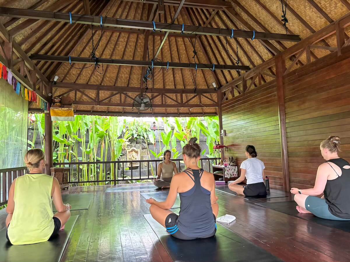 A yoga studio in Sanur Bali - a family travel guide.