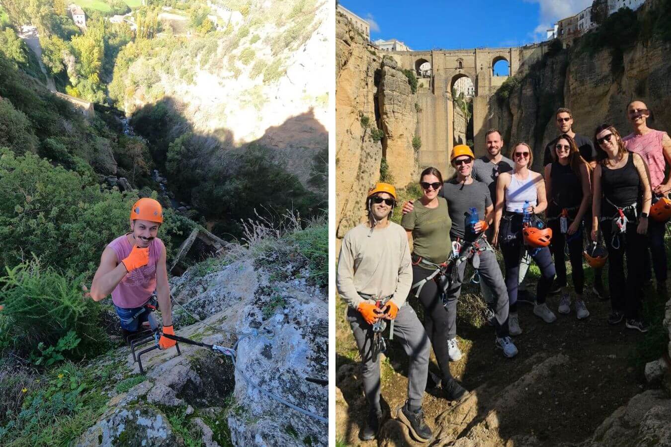 A group from Boundless Life go climbing in Ronda, Andalusia