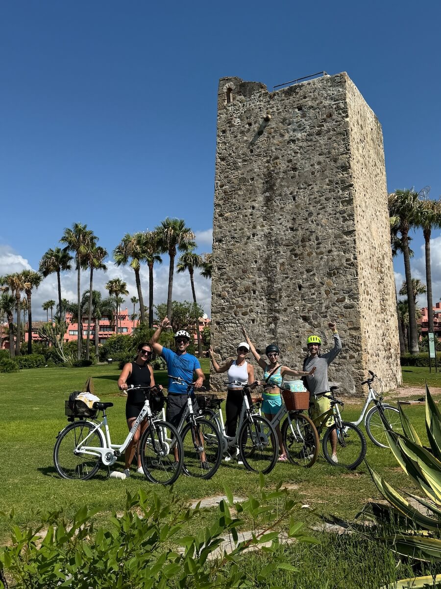 A group of Boundless Life community take a cycling tour in Andalusia Spain