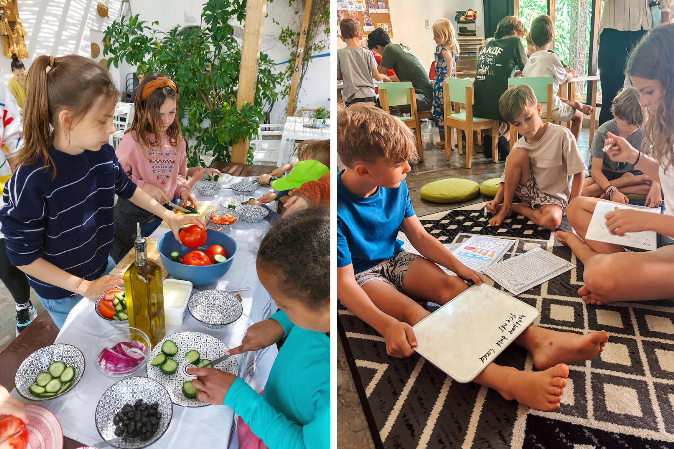 Children learning and traveling with Boundless Life on cohort are busy with learning and community experiences