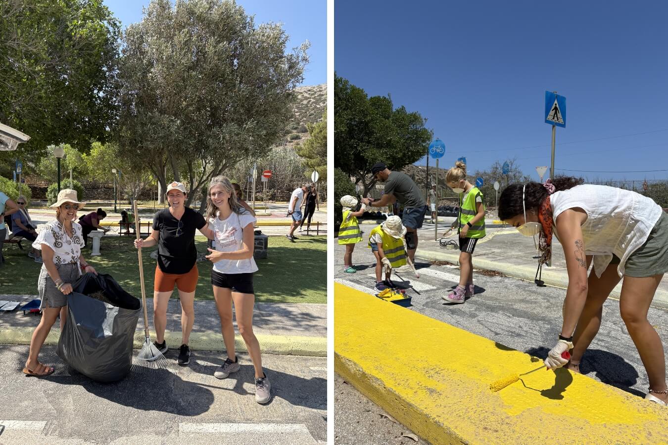 Boundless Life families get together and clean up the local park and community