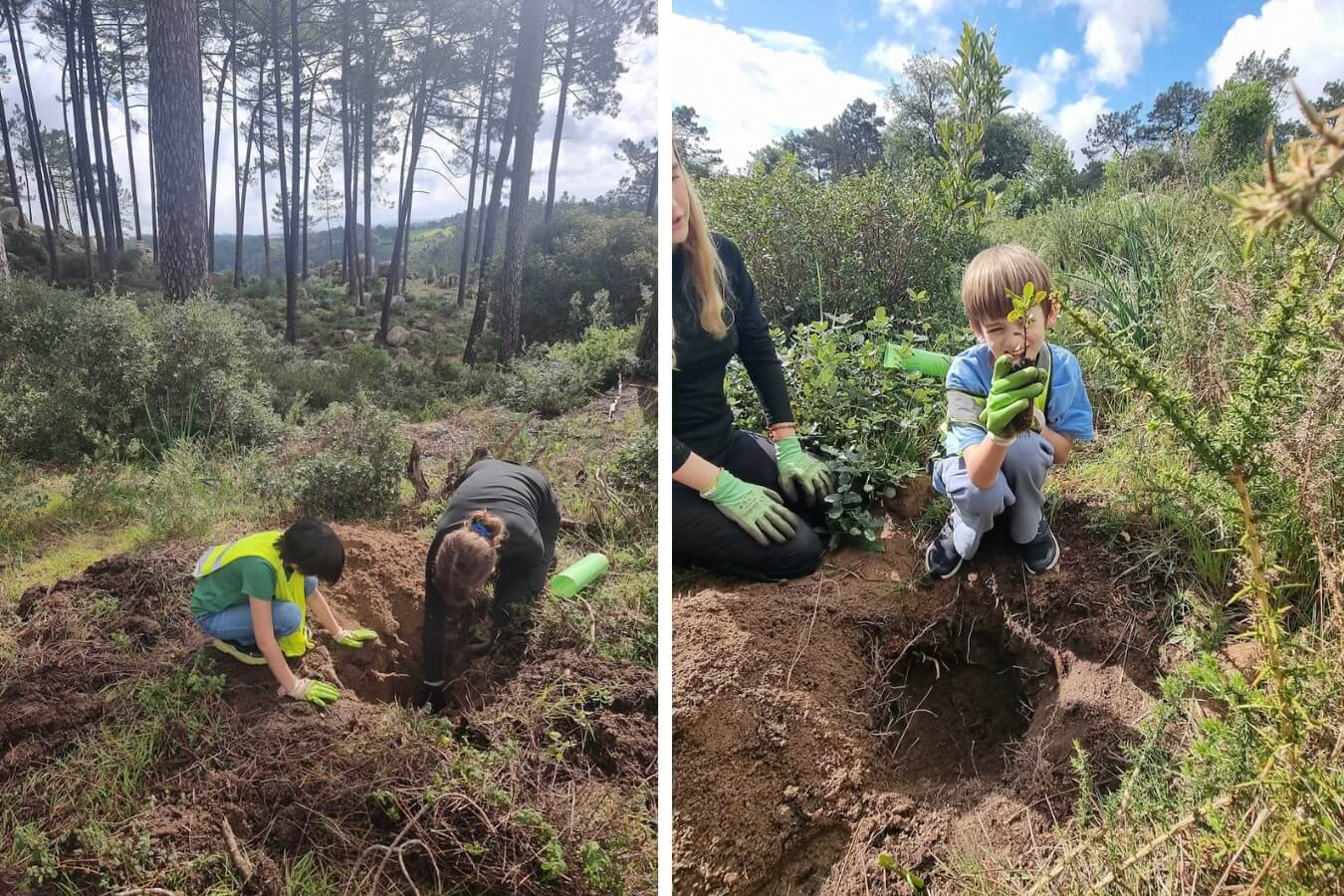 A Boundless Life group plant trees in the local community