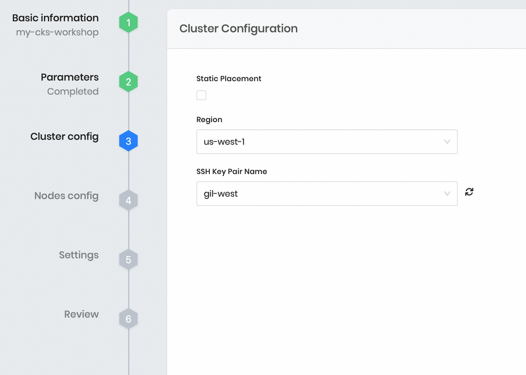 Cluster configuration in Palette