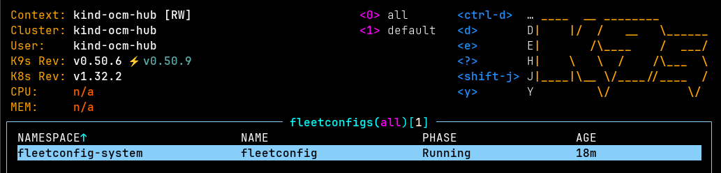 FleetConfig in the Running phase
