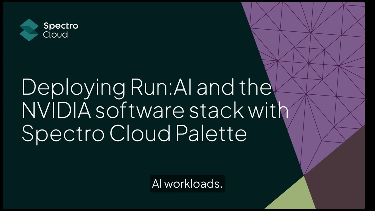 Deploying Run:AI on top of Nvidia DPF with Spectro Cloud Palette