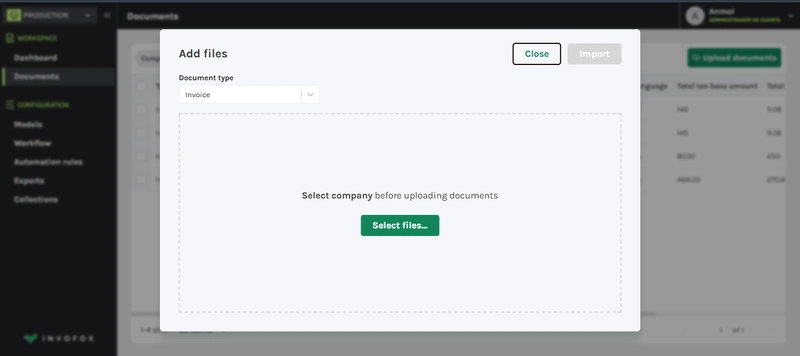 manually upload document