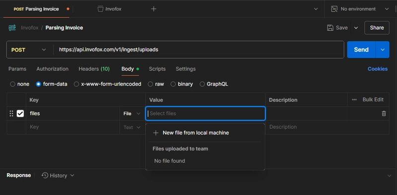 upload file postman
