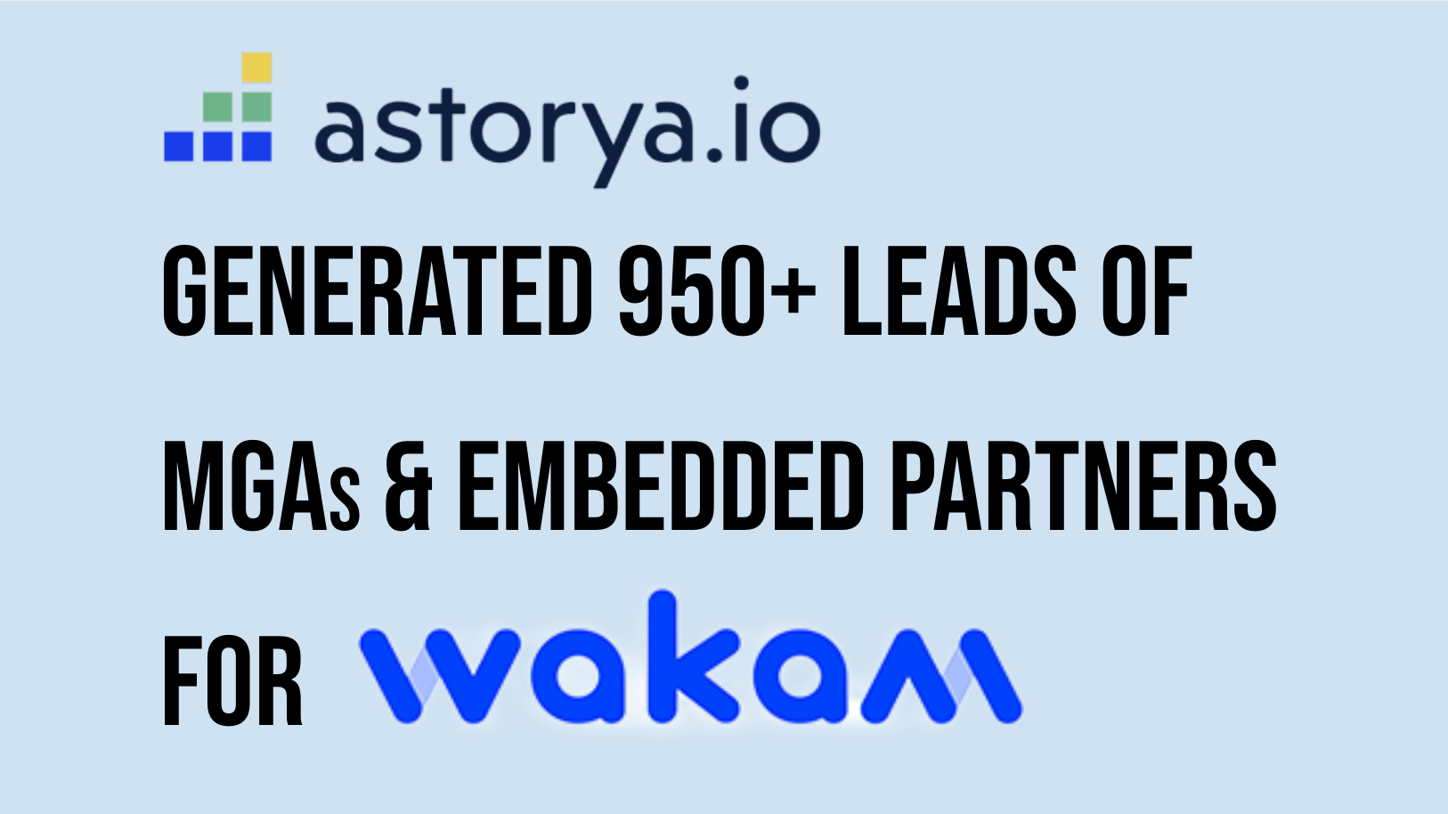 Discover how astorya.io integrated its deal flow of 5,000+ insurance startups into Wakam’s lead-generation process—spotting 958 MGAs and digital platforms, scoring them 1–5, and delivering 100+ high-potential prospects for commercial outreach.