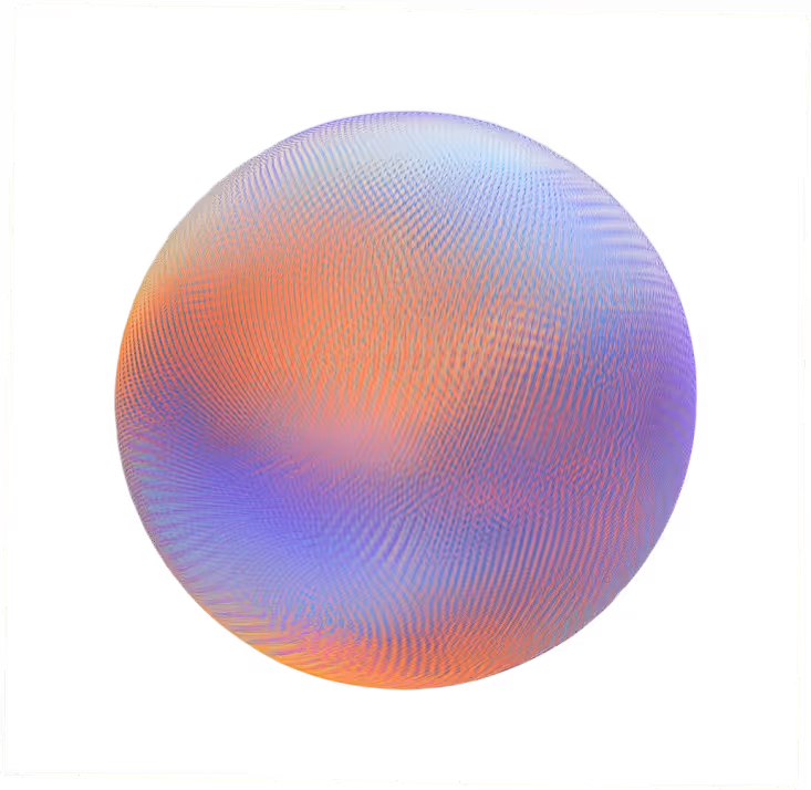 3d circle orange, violet, yellow