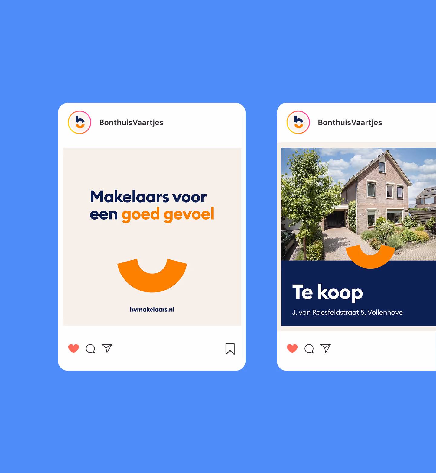 Socialmedia bericht met stijlelement smile