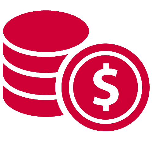 An icon image of stacked coins