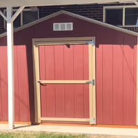 A 10 foot by 8 foot value apex under a patio cover