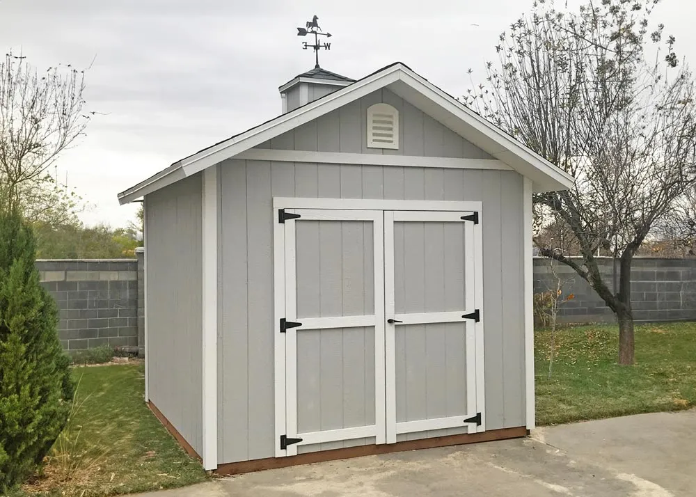 A 10 foot by 12 foot tall apex shed with a 6-12 roof pitch, cupola and more...