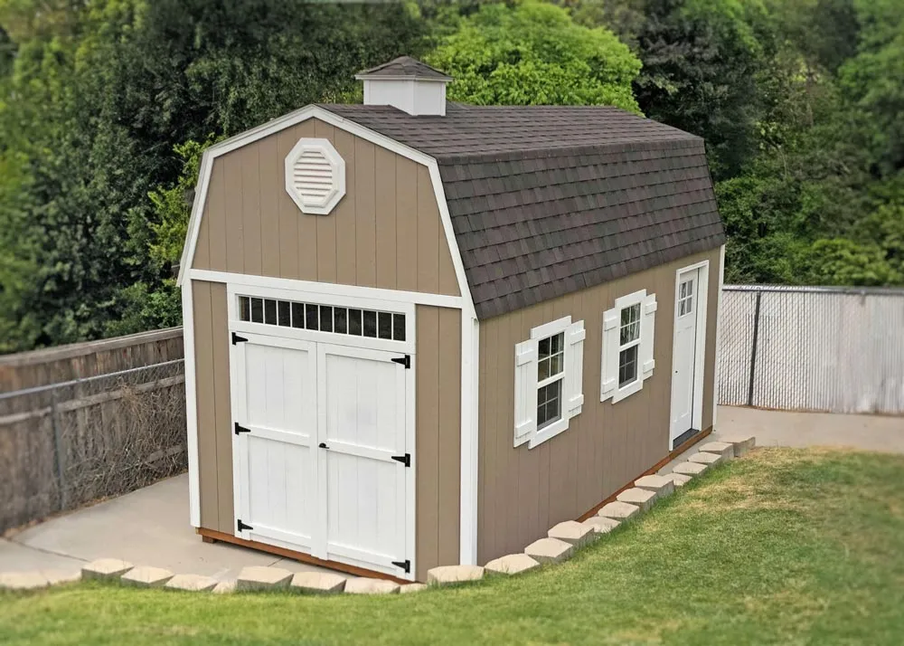A very nice 10 foot by 20 foot Tall barn shed with a cupola, a craftsman door and more