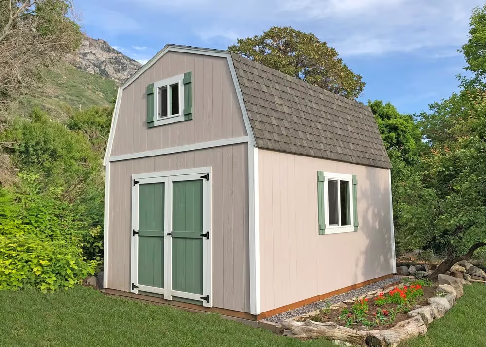 A 12 foot by 16 foot Tall barn shed in Provo, Utah