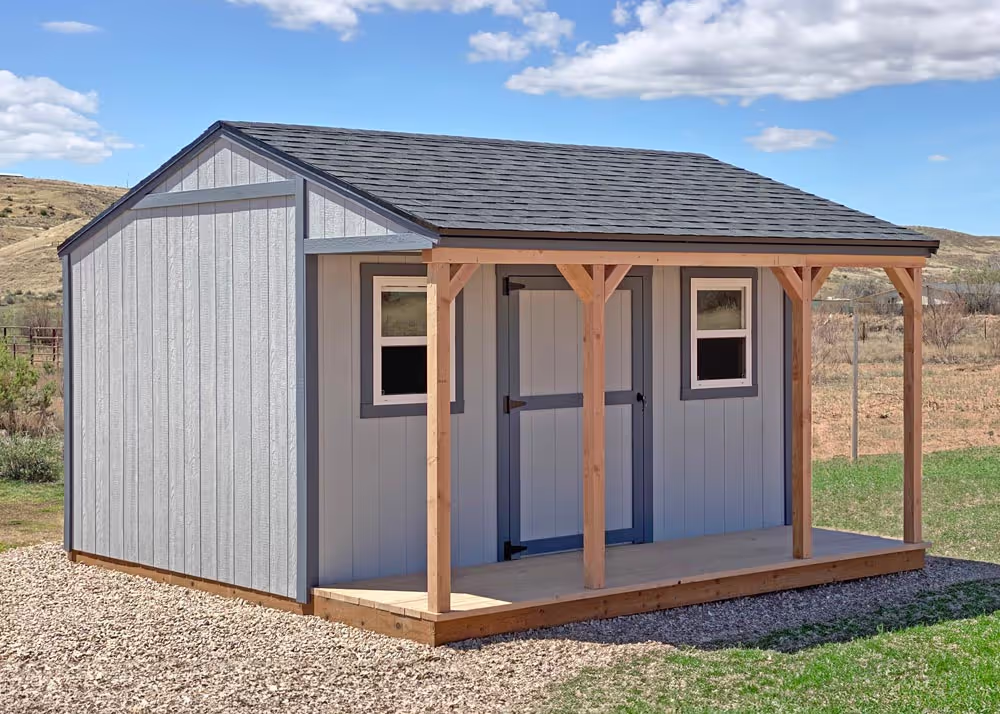 A 12 foot by 16 foot tack shed in Vernal Utah
