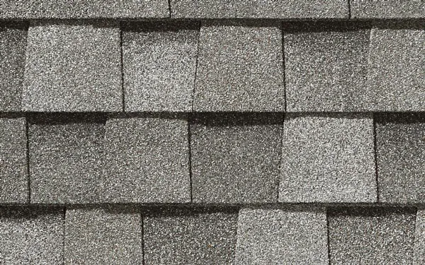 An detailed picture of our Certainteed Landmark architectural shingles that we use on our sheds