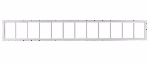 A 72" by 10" aluminum transom window for a shed