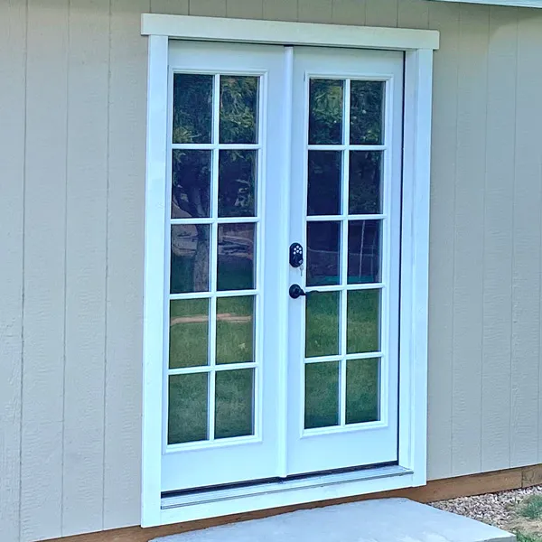 Our 5' wide French doors with full glass with grids.