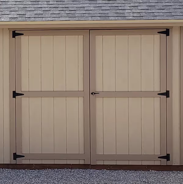 An 8' wide Double Door on a standard Apex Shed