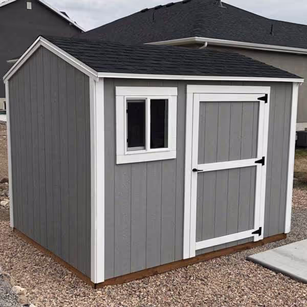 A standard Apex Shed with our standard 4" overhang on the roof eaves