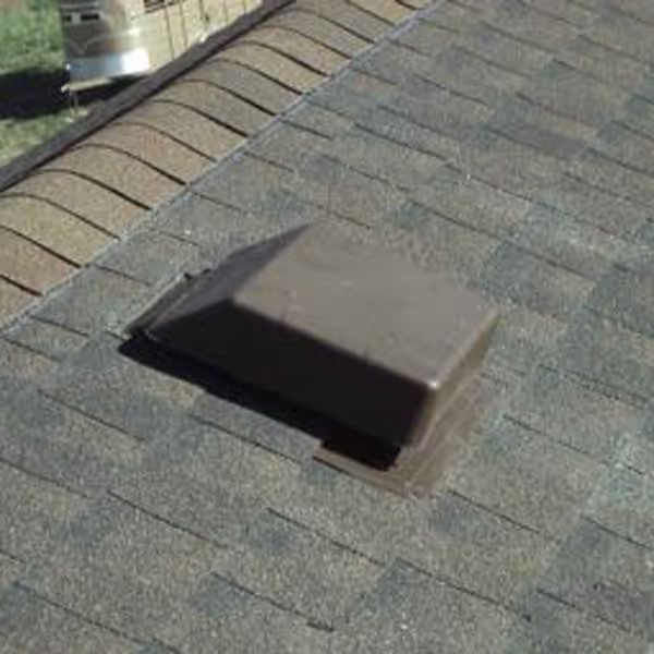 Durable roof vent installed on a shed, providing improved airflow and ventilation