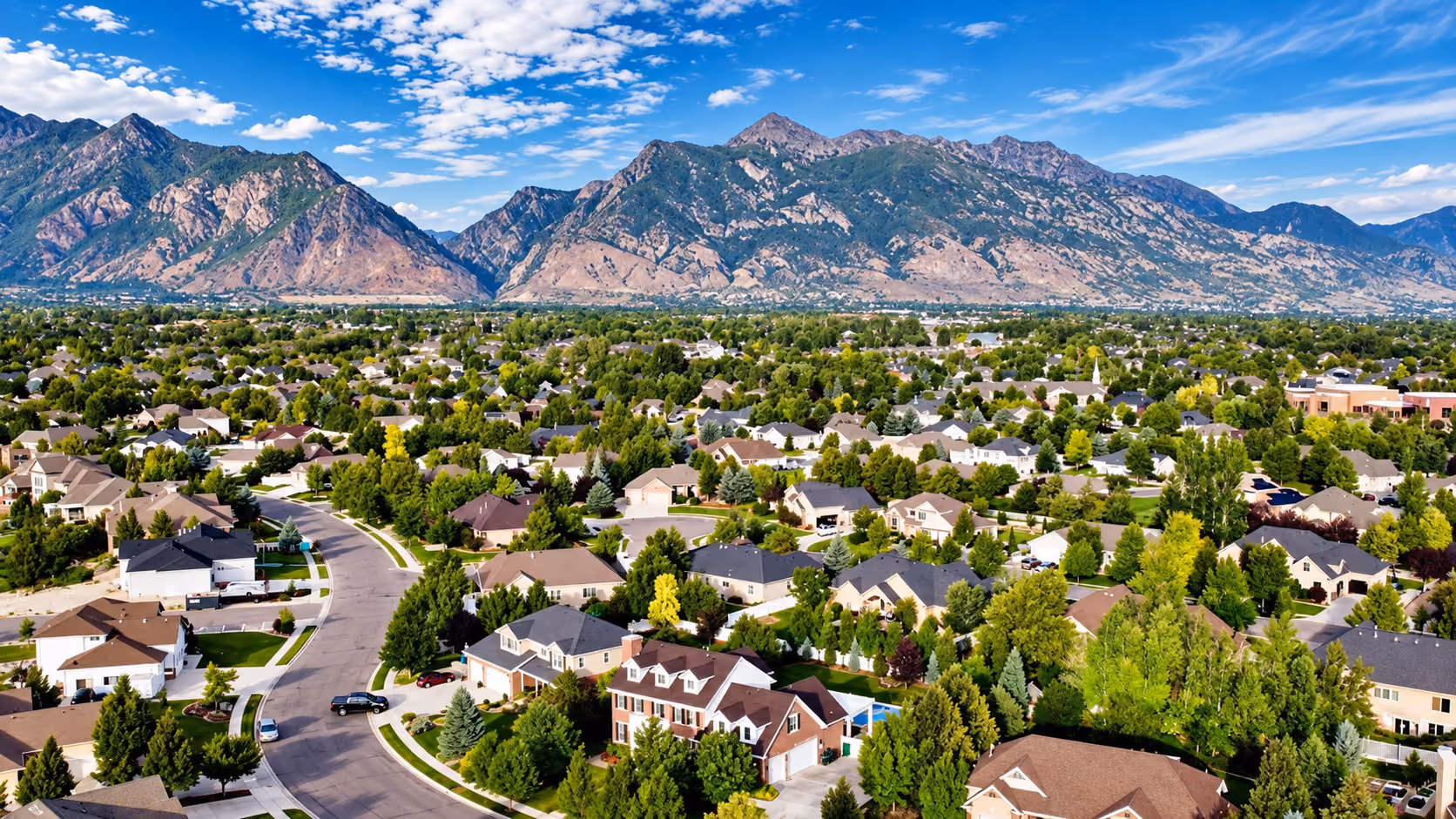 Arial View of American Fork City, Utah