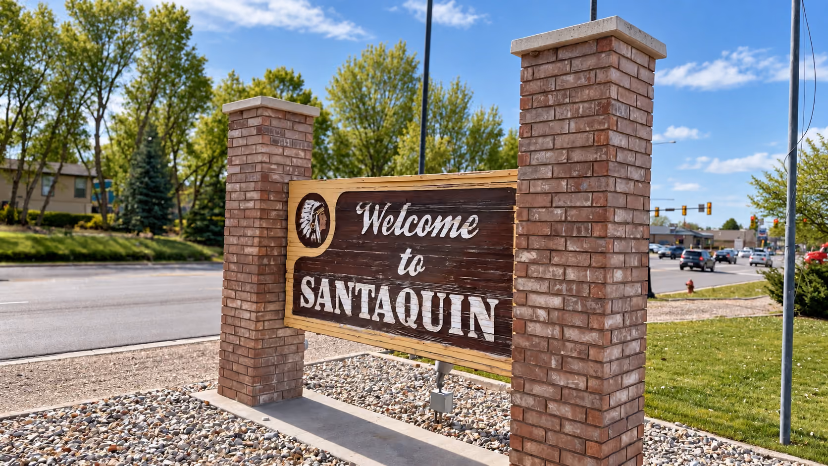 Welcome to Santaquin City sign in Santaquin, Utah