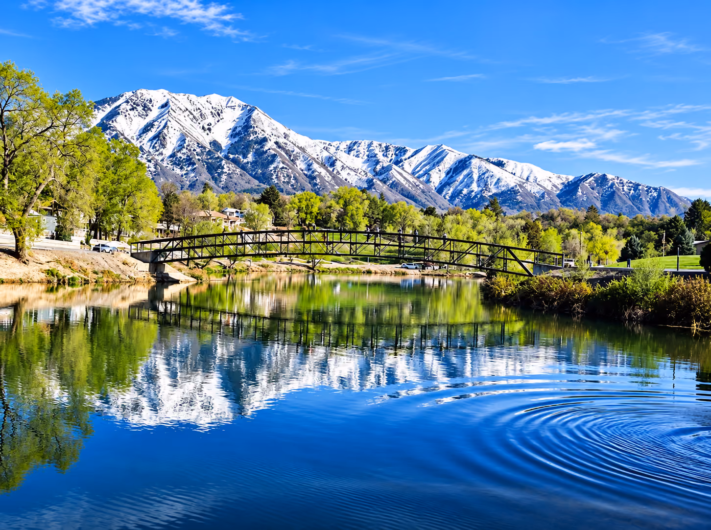 View of Salem Pond in Salem, Utah