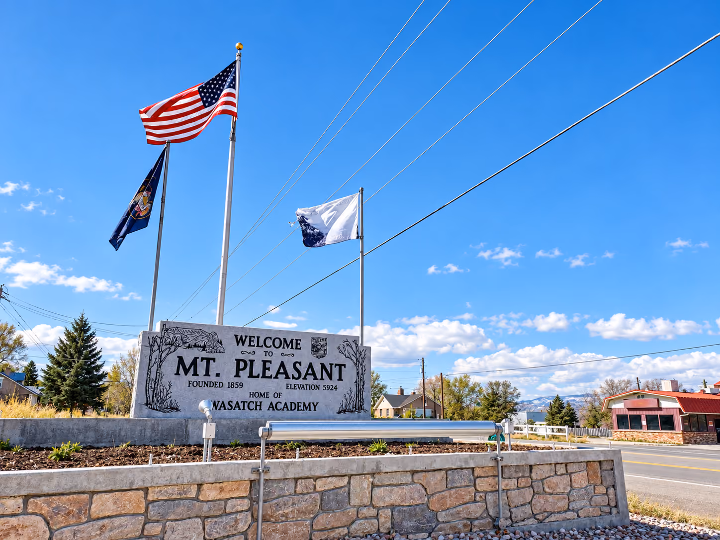 View of Mount Pleasant, Utah in Sanpete County