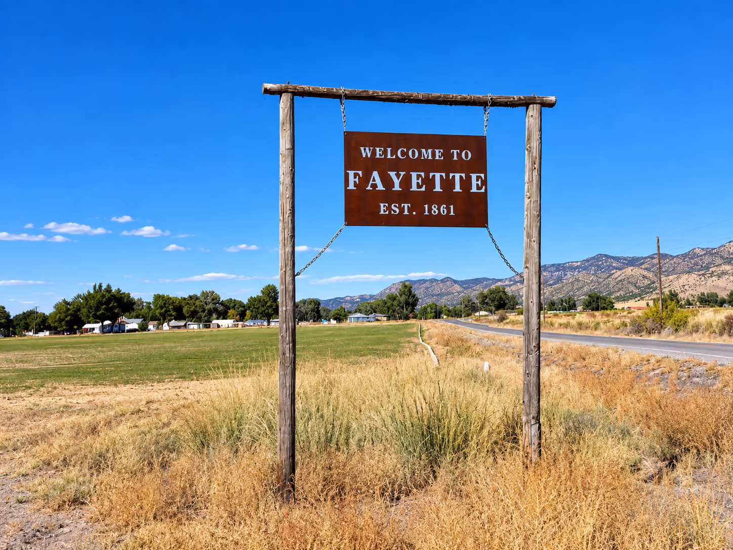 View of Fayette, Utah in Sanpete County
