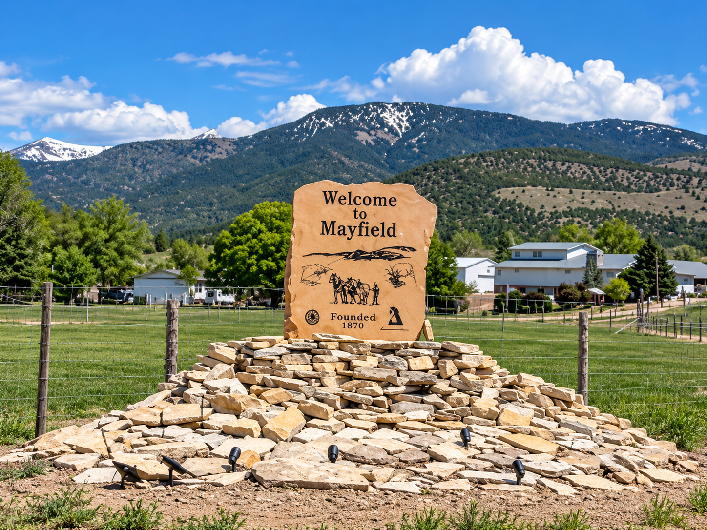 View of Mayfield, Utah in Sanpete County