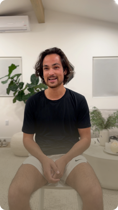 A person that just received the reset and floats, feels relief and rush of energy and oxygen in their brain, the person looks relaxed, pain free and free, a postresetglow