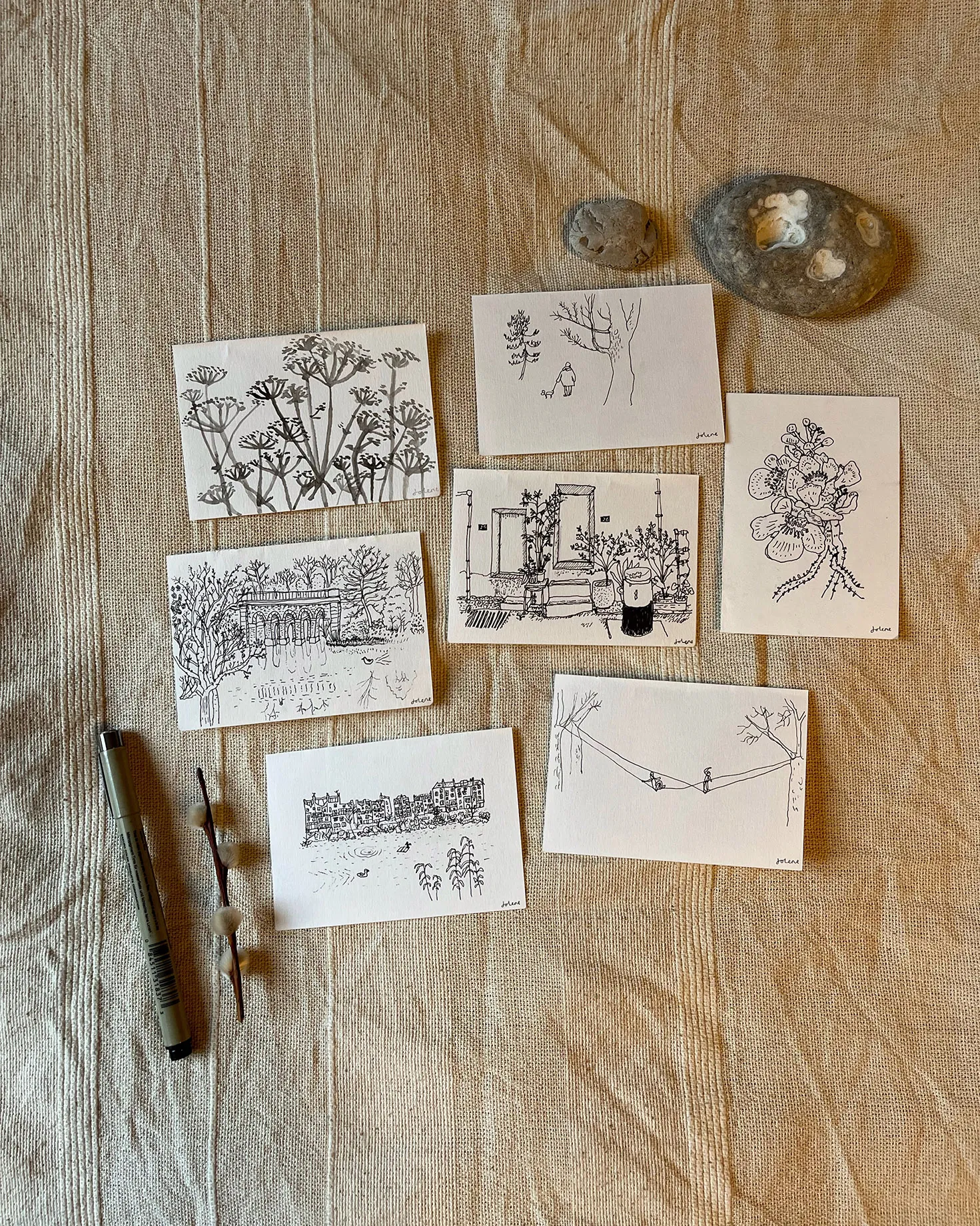Tiny drawings - 8 x 11 cm each