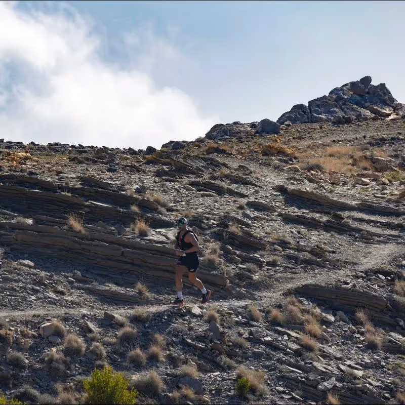 Running through the mountains of Oman