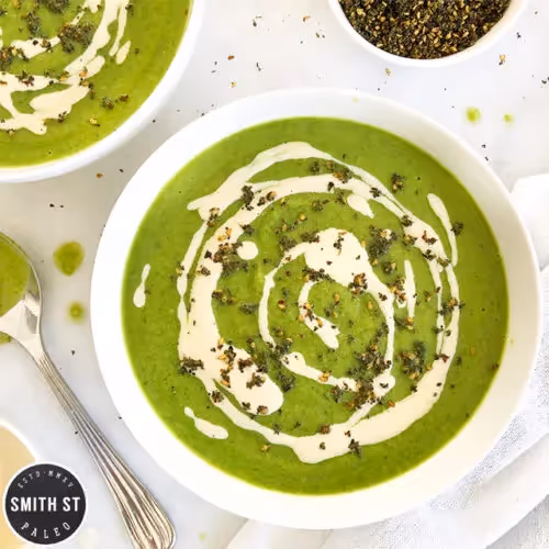 Broccoli Soup with Tahina Cream