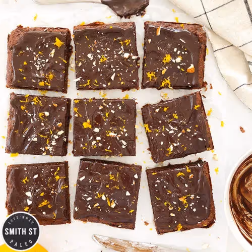 Prune, Almond & Orange Brownies
