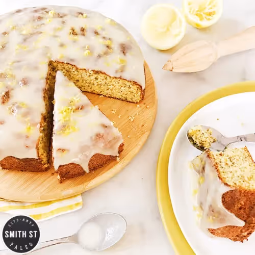 Lemon and Chia Seed Cake with Lemon Glaze