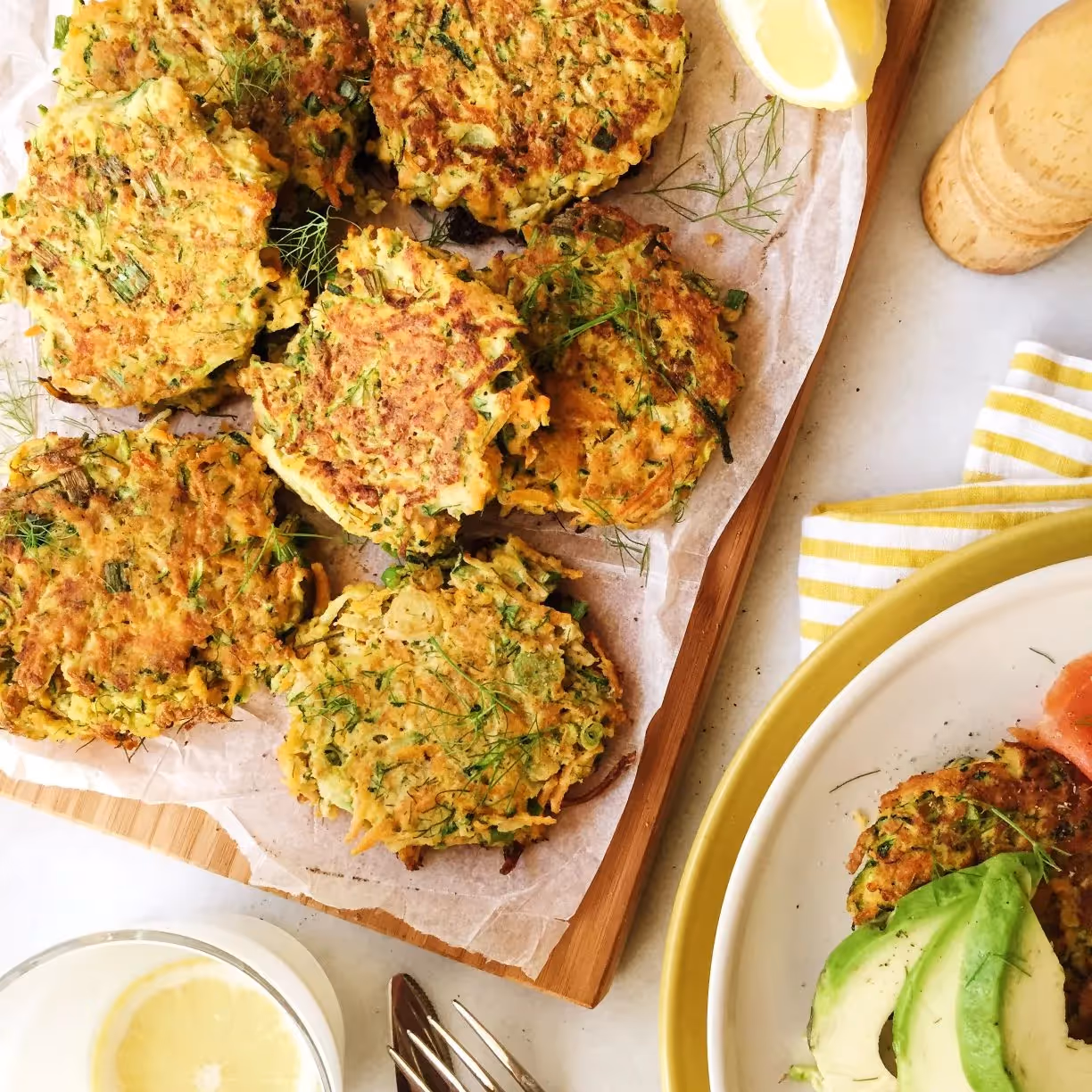 Zucchini and Carrot Fritters