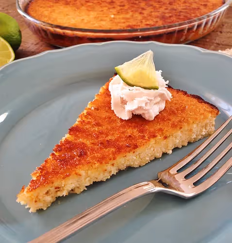 Lime and coconut pie