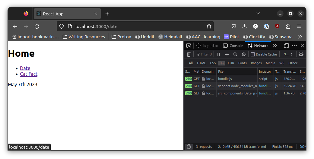 Route-based code splitting