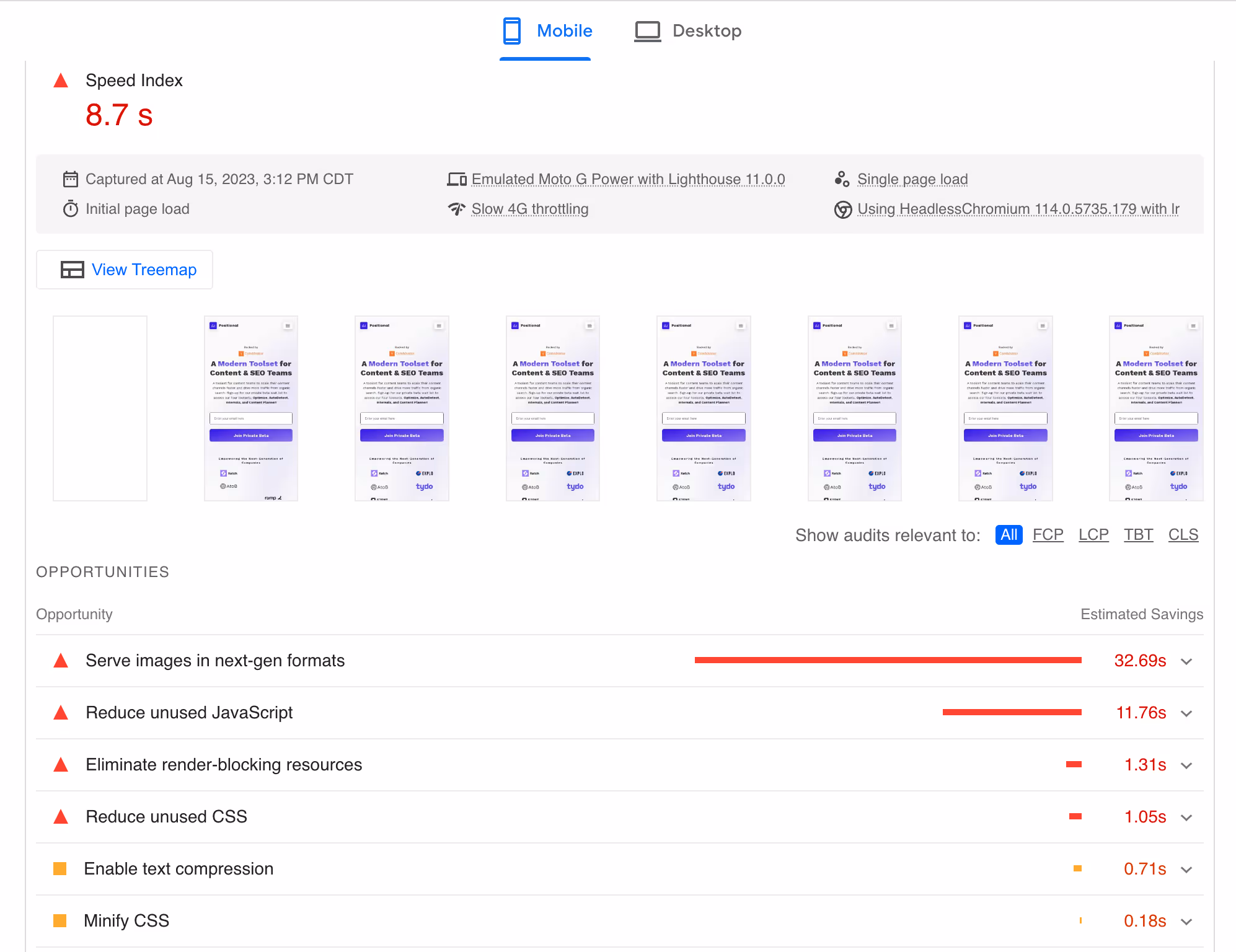 Opportunities report