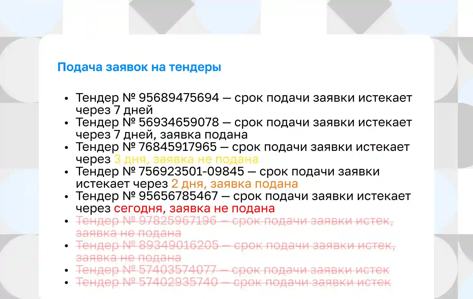 Не успеваем подавать заявки на тендеры | KT.Team