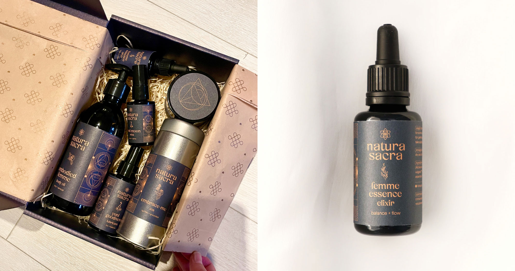 Unboxing Natura Sacra, packaging design