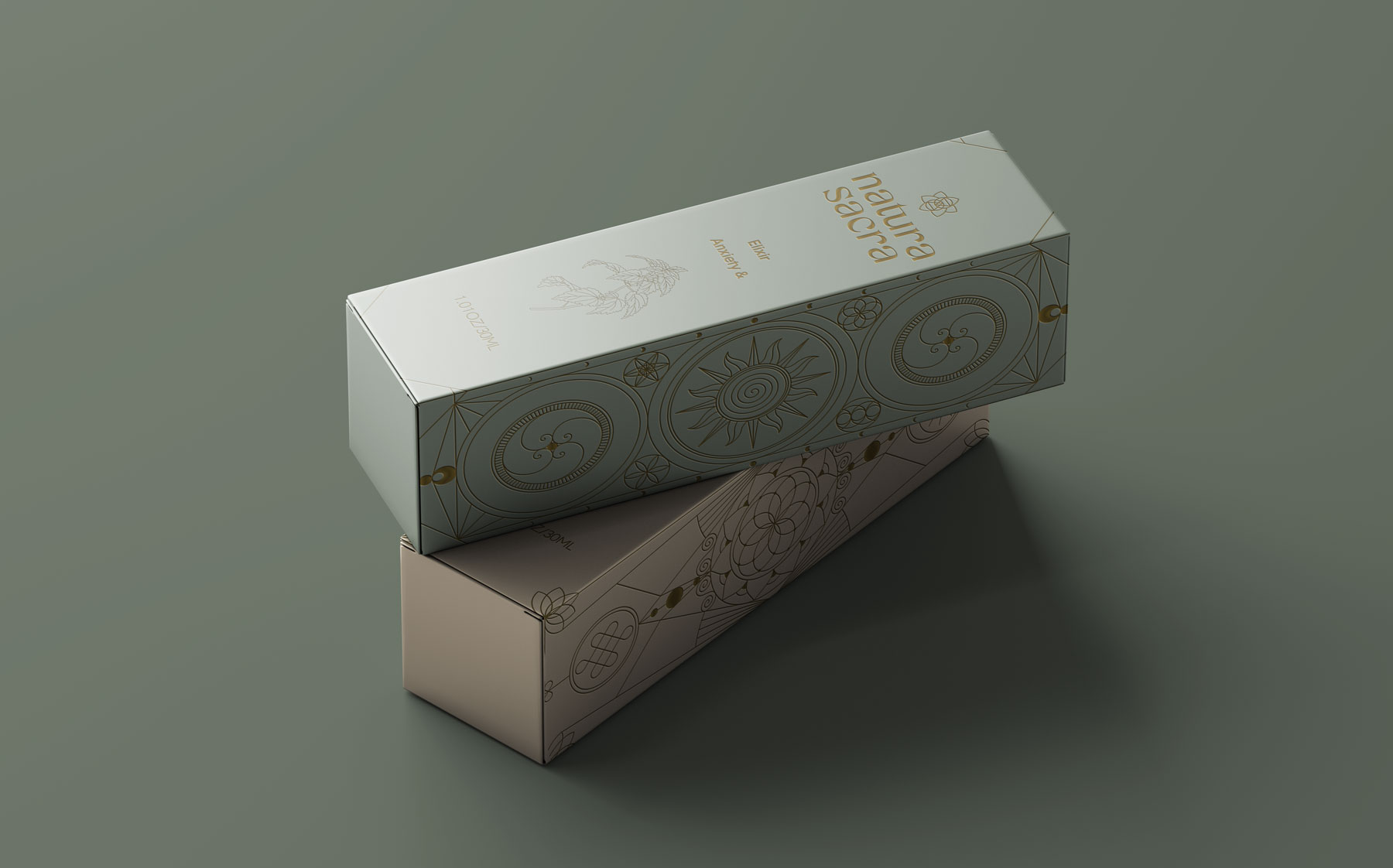 Natura Sacra plant-based wellness packaging design