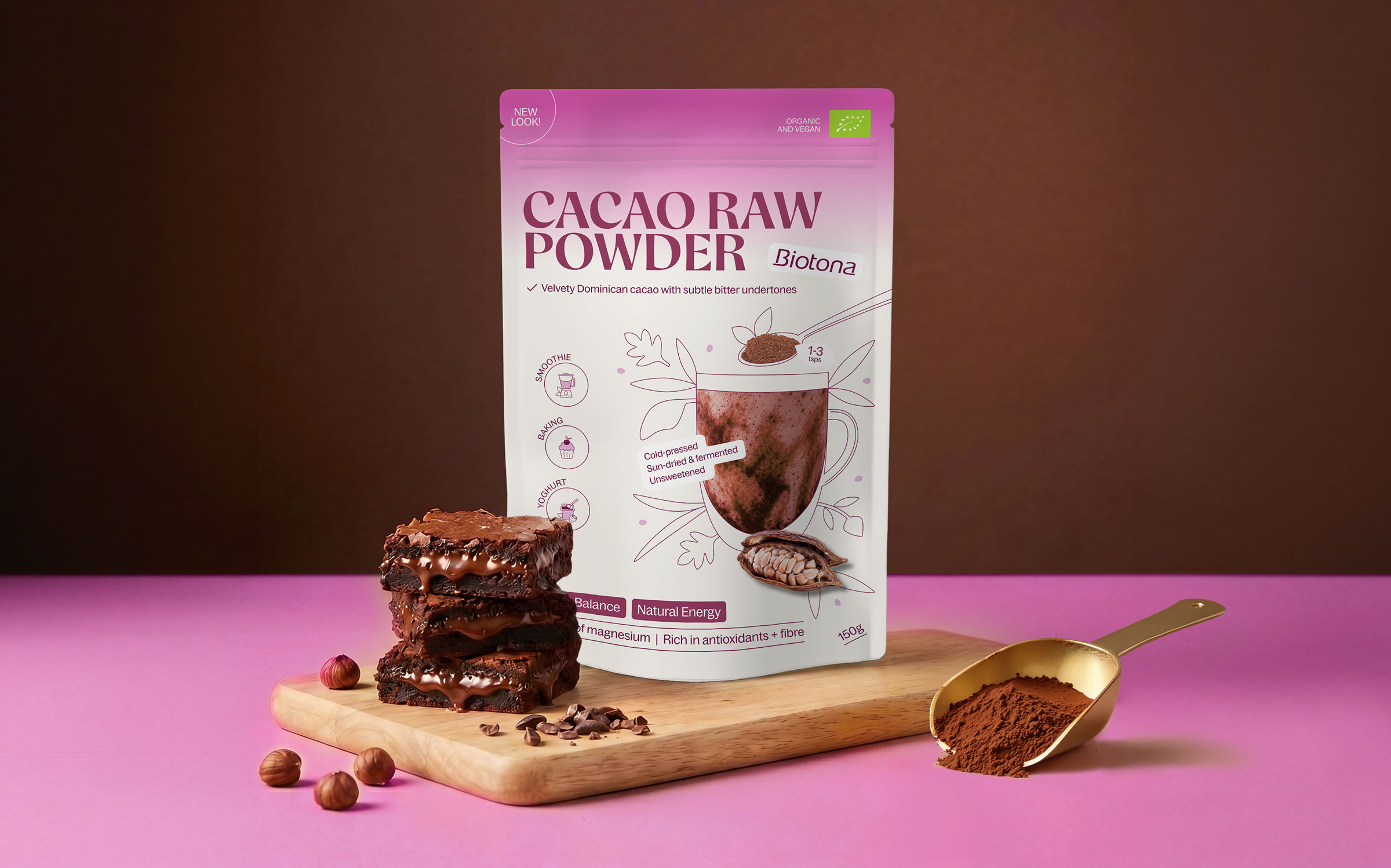 Biotona Packaging Design, cacao raw powder