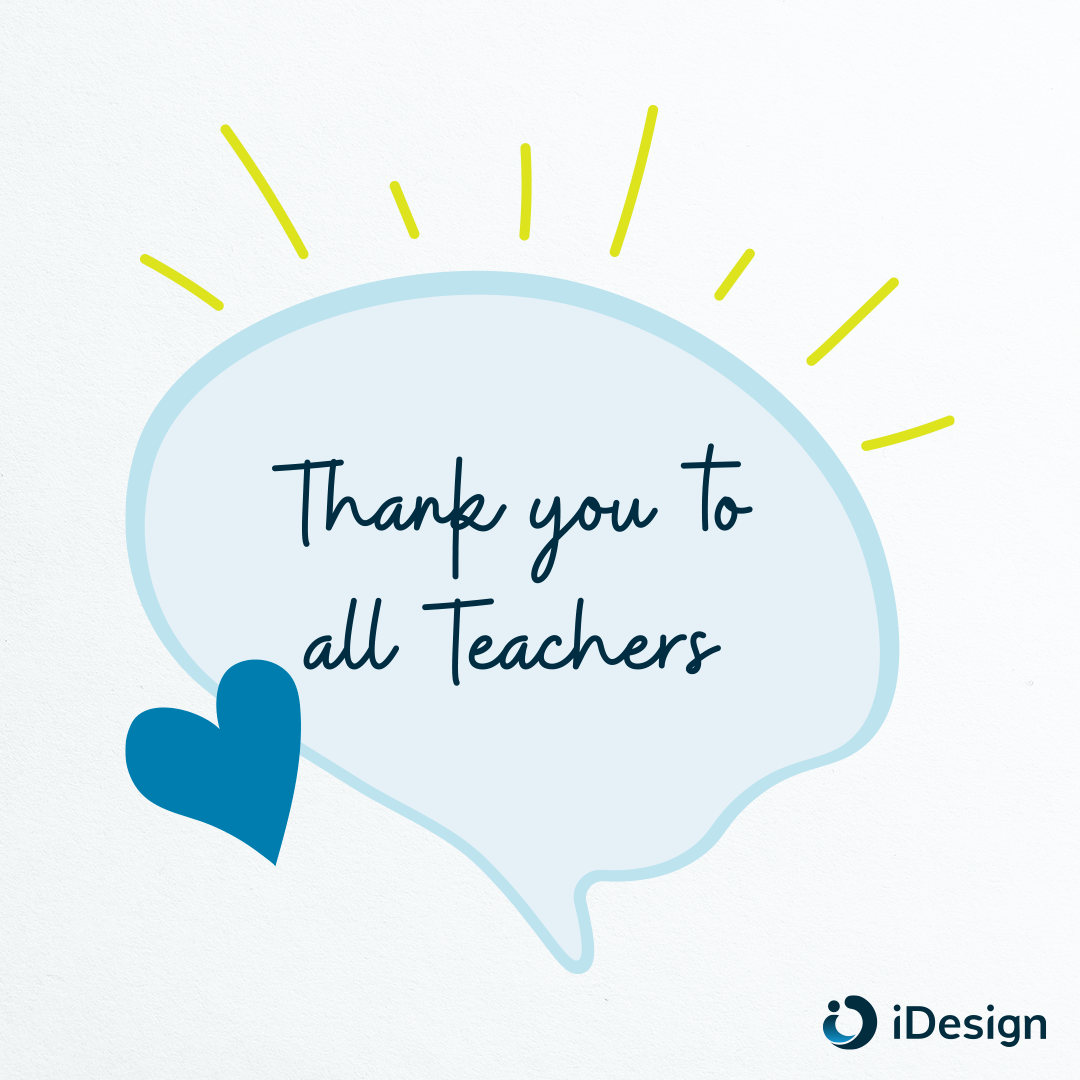 an illustration of a silhouette of a brain is centered on the page with the phrase, "Thank you to all Teachers" in the center