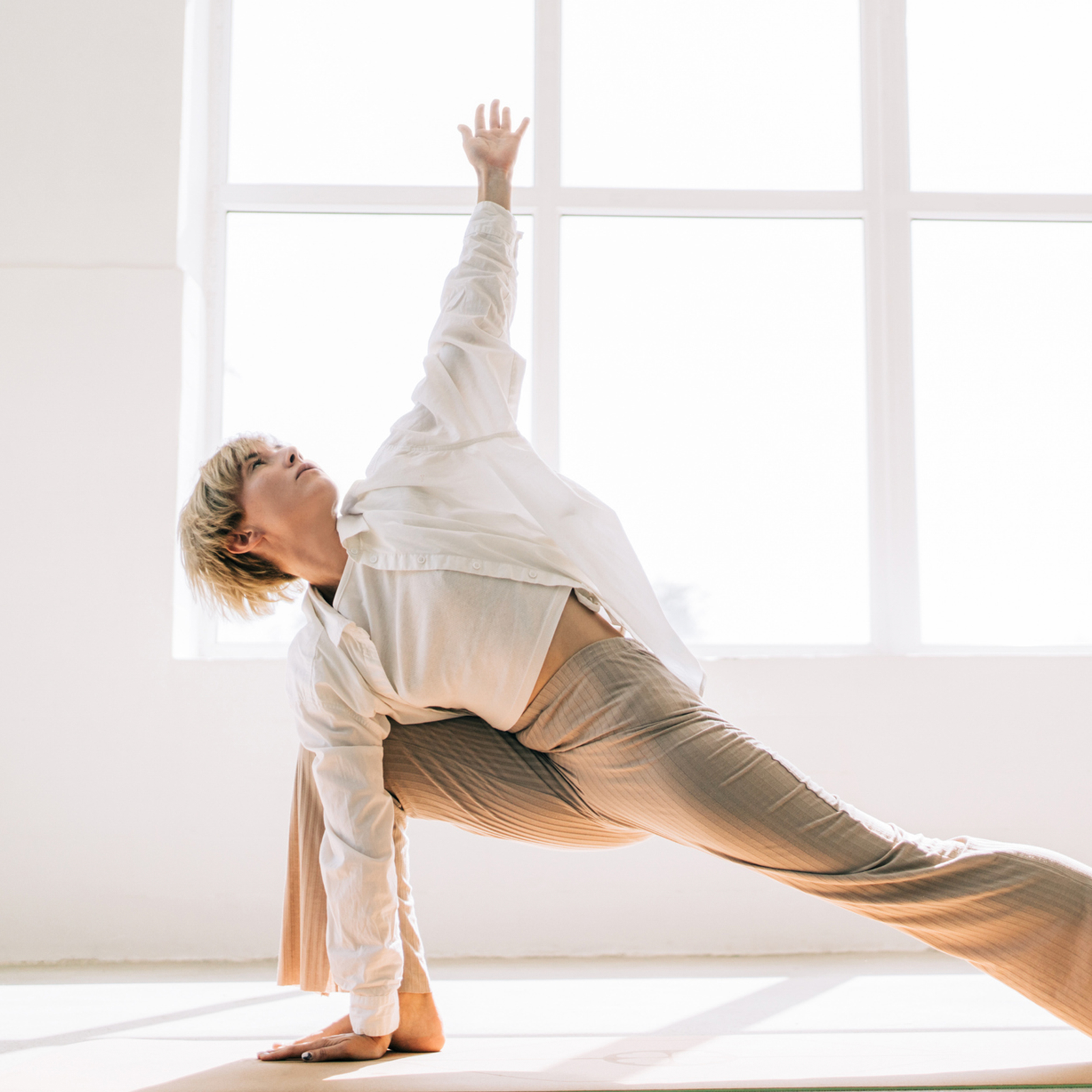 woman doing yoga