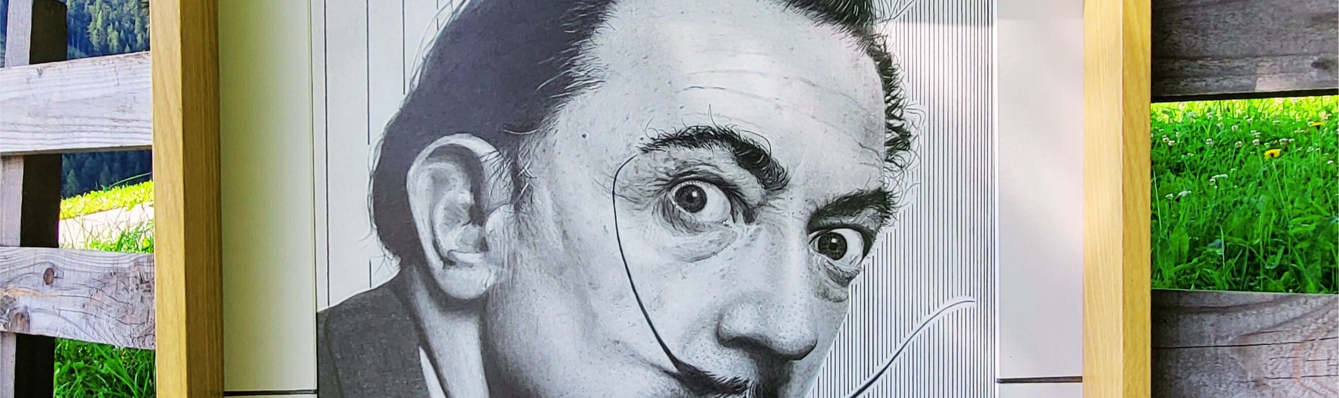 Eine hyperrealistische Zeichnung von Salvador Dalì