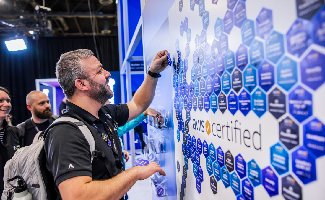 AWS re:Invent expo space and conference